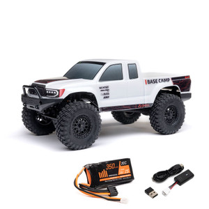 1/24 SCX24 Base Camp 4X4 RTR Brushed Rock Crawler (Battery & Charger Included), White