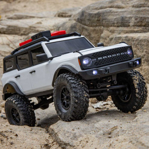 Axial 1/24 SCX24 Ford Bronco 4X4 RTR Brushed Rock Crawler (Battery & Charger Included), White