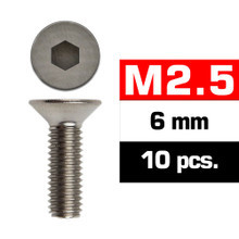 Ultimate Racing M2.5X6MM Flat Head Screws (10 PCS)