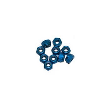 Ultimate Racing 4mm Aluminum Nylock Nut (Blue) (10pcs) (UR1512-B)