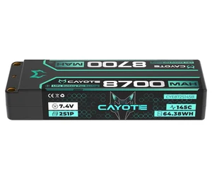 Cayote 2S 145C Stick LiPo Battery (7.4V/8700mAh) w/5mm Connectors