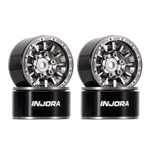 INJORA 1.0" Aluminum Wheels for Micro Crawlers (Titanium) (W1056)