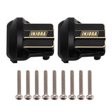 INJORA 2PCS 11g/pcs Brass Diff Covers for 1/18 TRX4M Front Rear Axles (Black)
