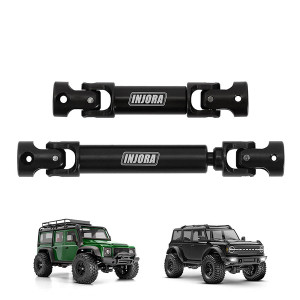 INJORA Black Hardened Steel Drive Shafts for 1/18 TRX4M Defender Bronco (4M-50BK)