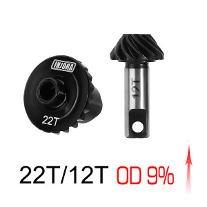 INJORA Overdrive Underdrive Alloy Steel Helical Gears for 1/18 TRX4M (Overdrive 9%)