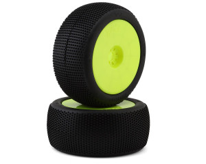 TZO Tires 202 1/8 Truggy Non-Glued Tire Set (Yellow) (2) (Medium)