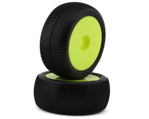 TZO Tires 202 1/8 Truggy Non-Glued Tire Set (Yellow) (2) (Supreme Clay)