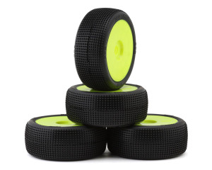 TZO Tires 402 1/8 Buggy Non-Glued Tire Set (Yellow) (4) (Super Clay)