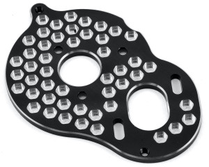 JConcepts B5M Aluminum "3 Gear" Honeycomb Motor Plate (Black) JConcepts B5M Aluminum "3 Gear" Honeycomb Motor Plate (Black)