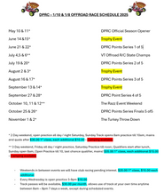 Summer 2025 Off-Road Schedule