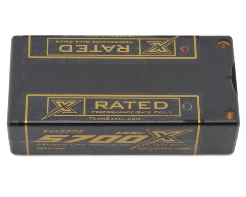 Team Exalt "X-Rated" Shorty 2S 135C LiPo Battery (7.4V/5700mAh) w/5mm Connectors