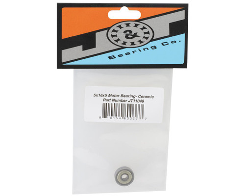 J&T Bearing Co. 5x16x5mm Metal Shielded Motor Ball Bearing (Ceramic)