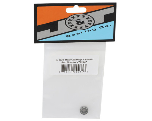 J&T Bearing Co. 5x11x5mm Metal Shielded Motor Ball Bearing (Ceramic)