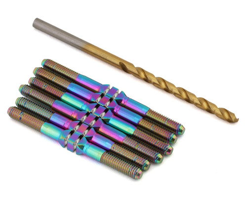 J&T Bearing Co. Mugen MSB1 Titanium "Milled'' XD Turnbuckles (Oil Slick)