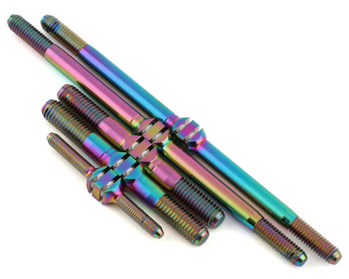 J&T Bearing Co. Mugen MBX8T Titanium "Milled" Turnbuckle Kit (Oil Slick)