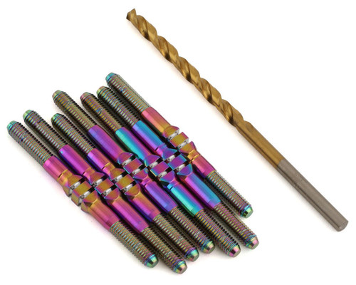 J&T Bearing Co. TLR 22X-4 Titanium "Milled" XD Turnbuckle Kit (Oil Slick)