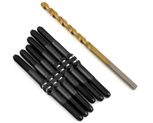 J&T Bearing Co. TLR 22 5.0 Titanium "Milled" XD Turnbuckle Kit (Black)