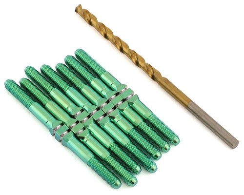 J&T Bearing Co. TLR 22X-4 Titanium "Milled" XD Turnbuckle Kit (Green)