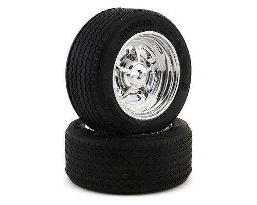 Kyosho Fazer Pre-Mounted Vintage Sedan Tires (Chrome) (2) (Medium) KYOFATH703SMM