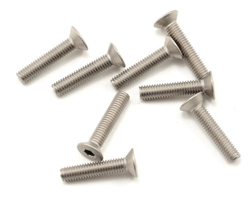 Kyosho 3x15mm Titanium Flat Head Hex Screw (8)
