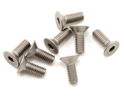 Kyosho 3x8mm Titanium Flat Head Hex Screw (8)