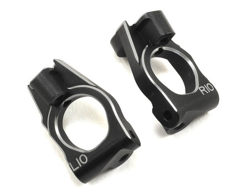 Yokomo Aluminum Front Steering Hub Carrier (Black) (2) (10°)