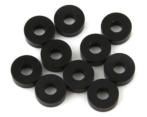 1UP Racing 3x8mm Precision Aluminum Shims (Black) (10) (3mm)