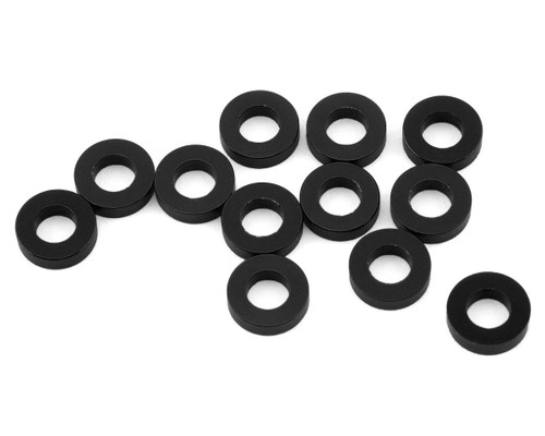 1UP Racing 3x6mm Precision Aluminum Shims (Black) (12) (1.5mm)