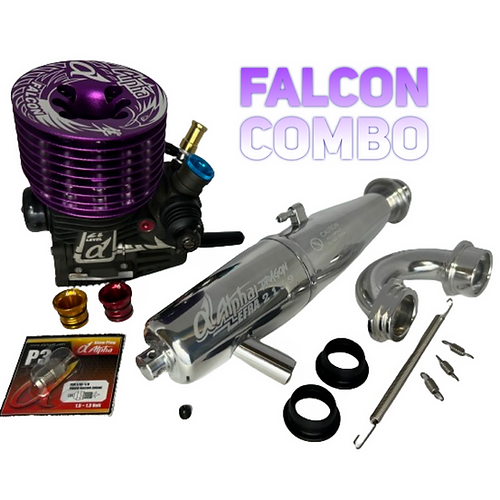 Alpha Plus FALCON .21 Engine Combo with 2159 Pipeset