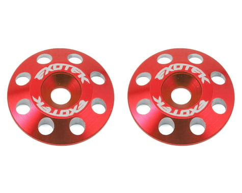 BUTTON,16MM ALUM WING Red