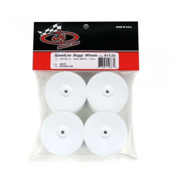 Speedline Buggy Wheels for TLR 22X-4 / Tekno EB410 / Front / WHITE / 4Pcs