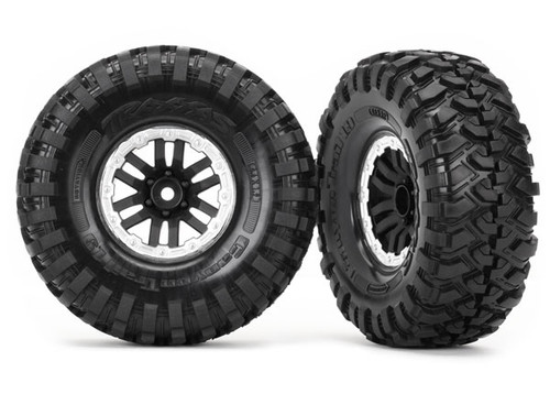 Tires & wheels, assembled, glued (TRX-4Æ 1.9" satin beadlock wheels, Canyon Trail 4.6x1.9" tires) (2)