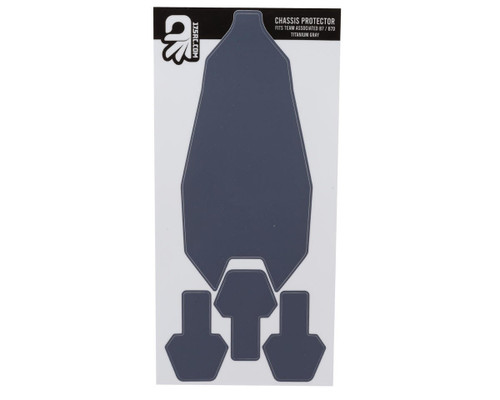 175RC Team Associated RC10B7/B7D Precut Chassis Skin (Titanium Gray)