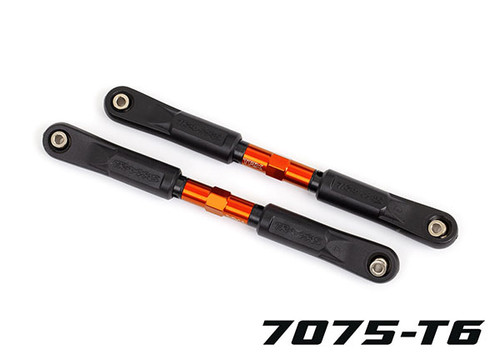 Camber links, front, SledgeÆ (TUBES orange-anodized, 7075-T6 aluminum, stronger than titanium) (117mm) (2)/ rod ends, assembled with steel hollow balls (4)/ aluminum wrench, 8mm (1)