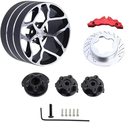 Metal Transmitter Hand Wheel for Flysky Noble NB4 X6 X4 MT44 4PX 7PX RC4GS RC6GS W Fly X9 RC Transmitter Steering Wheel Trigger Update Parts (Black)