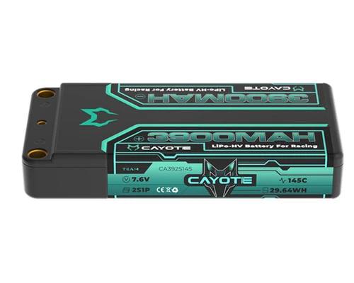 CAYOTE 2S 3900MAH 145C LCG SHORTY LIHV BATTERY W/5MM BULLETS