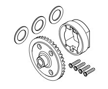 SWORKz Fox44 Differential Case w/Gear