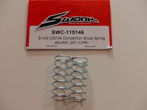 SWORKz 1/10 Competition Shock Spring A-5 (45x1.2x7.0)(BL)(2)