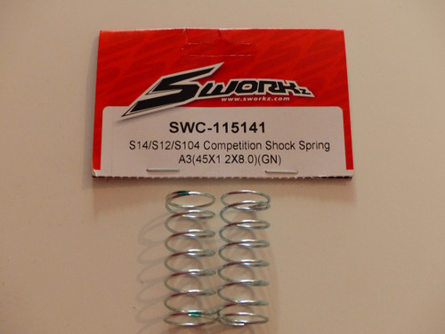 SWORKz 1/10 Competition Shock Spring A-3 (45X1.2X8.0)(GN)(2)
