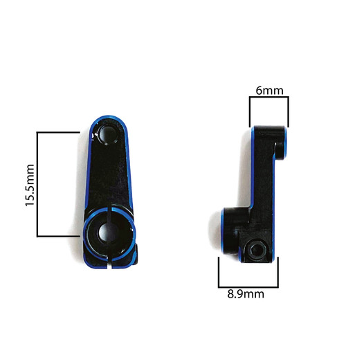 Assault RC 15.5mm Clamping Servo Horn (23T) (Black/Blue)