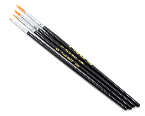 Atlas Brush Taklon Detail Acrylic Round Brush Set (4)