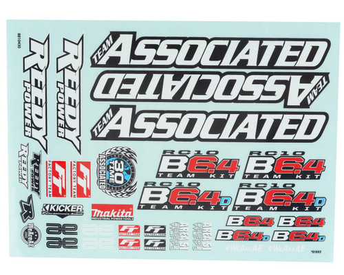 Team Associated RC10B6.4 Decal Sheet