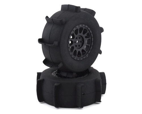 Team Associated Sand Paddle Pre-Mounted Rear Tires w/Method Wheels (Black)