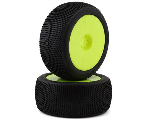 TZO Tires 202 1/8 Truggy Non-Glued Tire Set (Yellow) (2) (Medium)