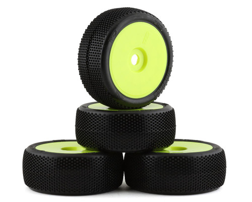 TZO Tires 202 1/8 Buggy Non-Glued Tire Set (Yellow) (4) (Supreme Clay)