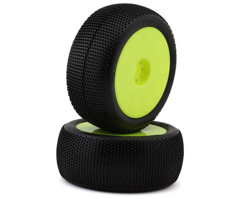 TZO Tires 202 1/8 Truggy Non-Glued Tire Set (Yellow) (2) (Super Clay)