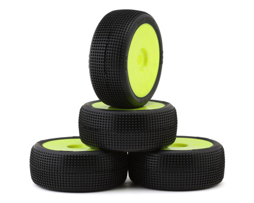 TZO Tires 402 1/8 Buggy Non-Glued Tire Set (Yellow) (4) (Supreme Clay)