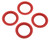 JConcepts Tribute Monster Truck Wheel Mock Beadlock Rings (Red) (4)