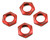 Kyosho 17mm 1/8 Serrated Wheel Nut (Red) (4)