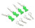 Hot Racing 1/10 Aluminum EZ Pulls w/Body Clips (Green) (4)